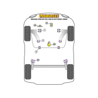 Megane 2 RS - Powerflex Road insert bovenste versnellingsbaksteun